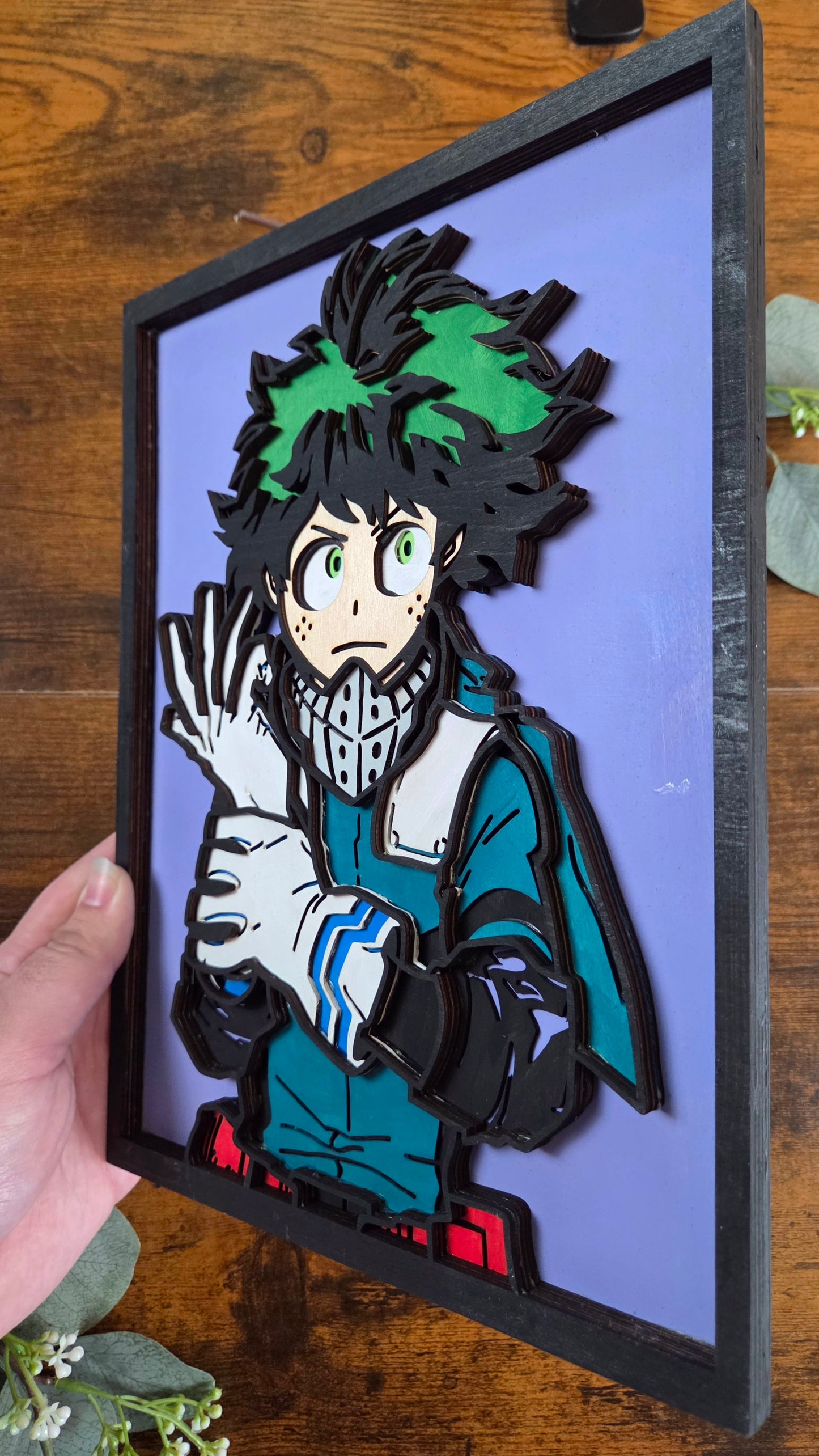 Deku Wall Art – Layered, Hand-Painted Wood Art