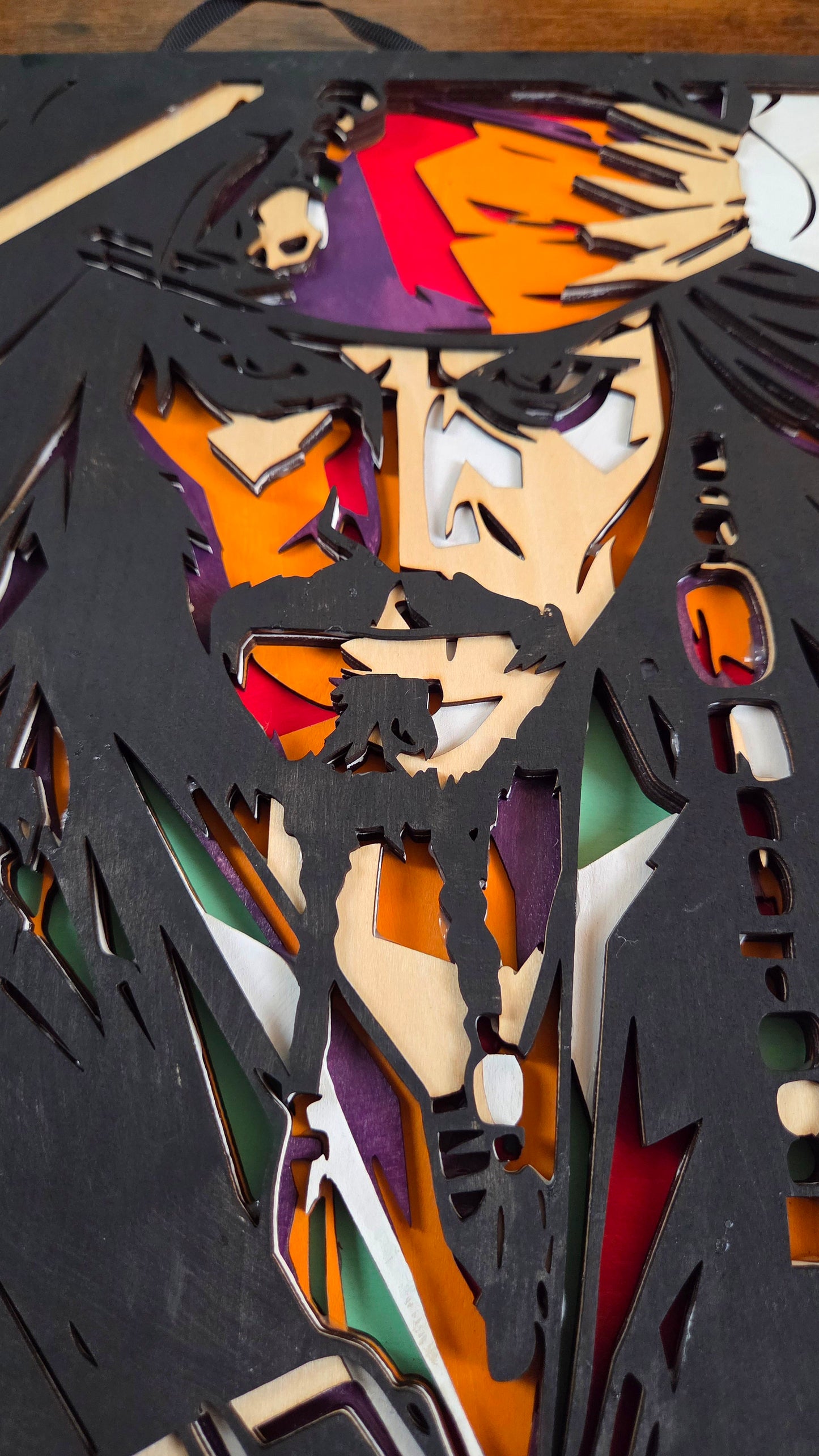 Jack Sparrow Wall Art – Layered, Hand-Painted Wood Art