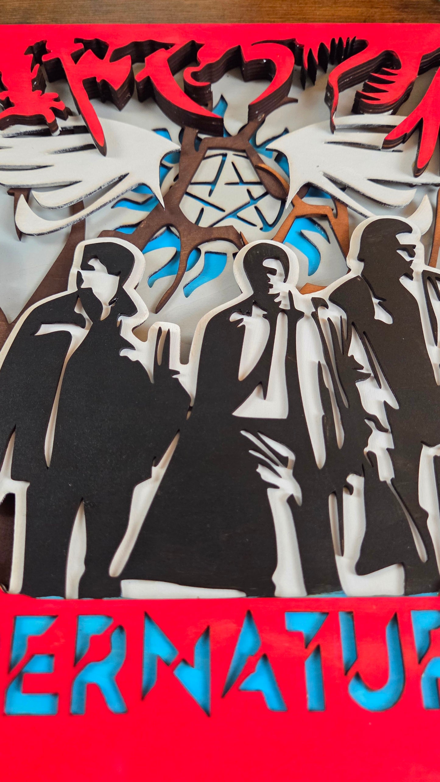 Supernatural Wall Art – Layered, Hand-Painted Wood Art