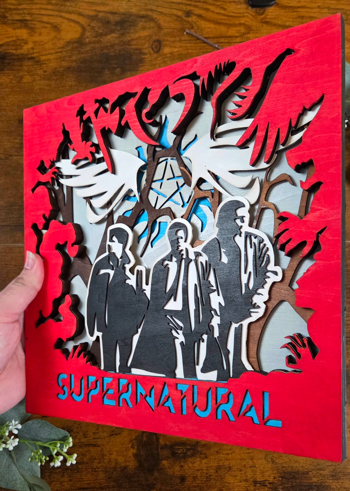 Supernatural Wall Art – Layered, Hand-Painted Wood Art