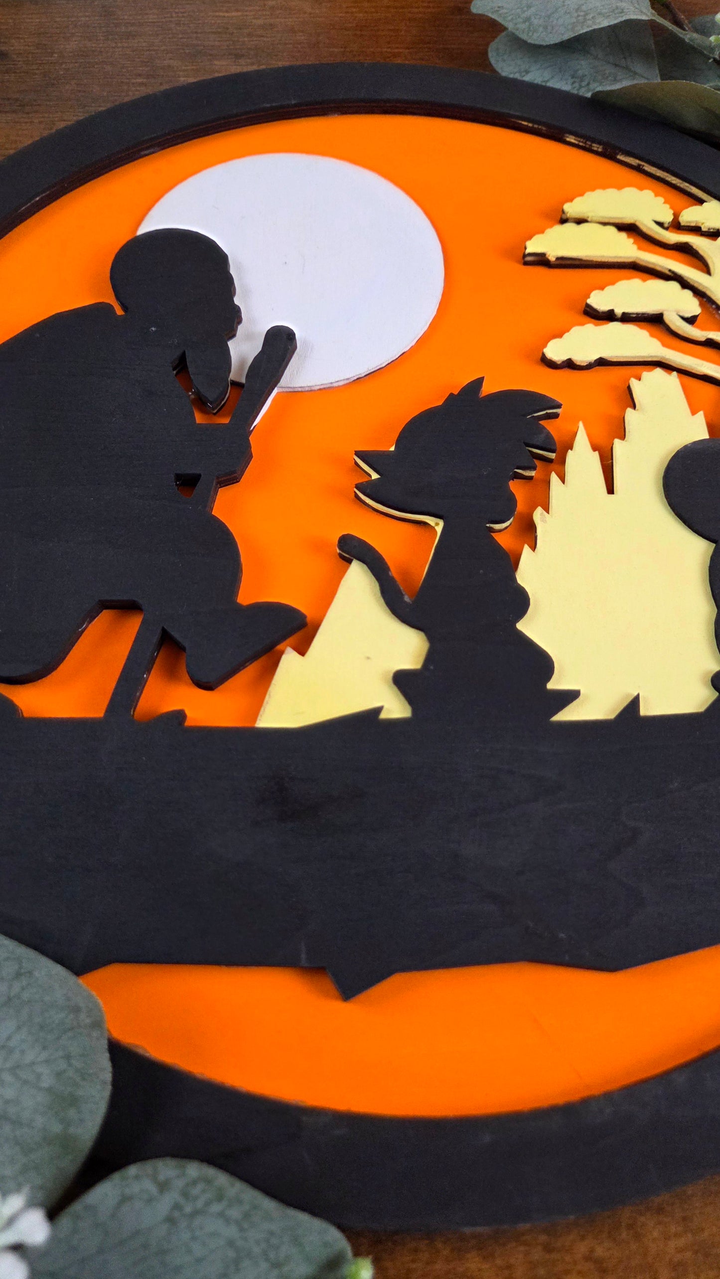 Dragon Ball Z Wall Art – Layered, Hand-Painted Wood Art