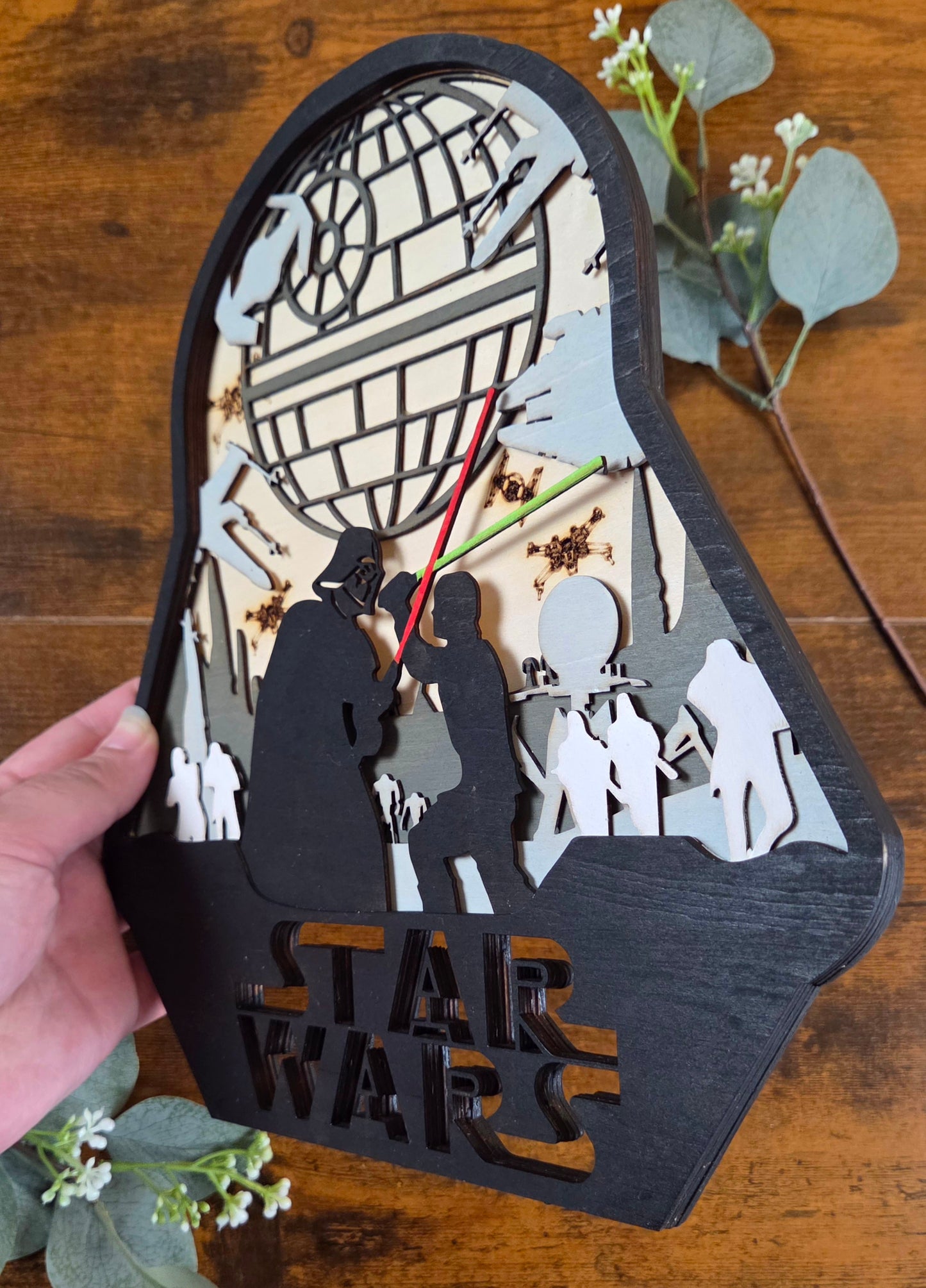 Star Wars Wall Art – Layered, Hand-Painted Wood Art