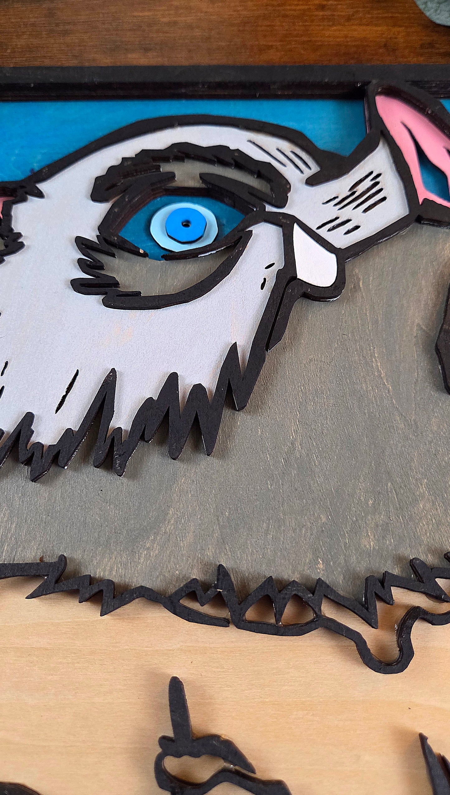 Inoske Wall Art – Layered, Hand-Painted Wood Art