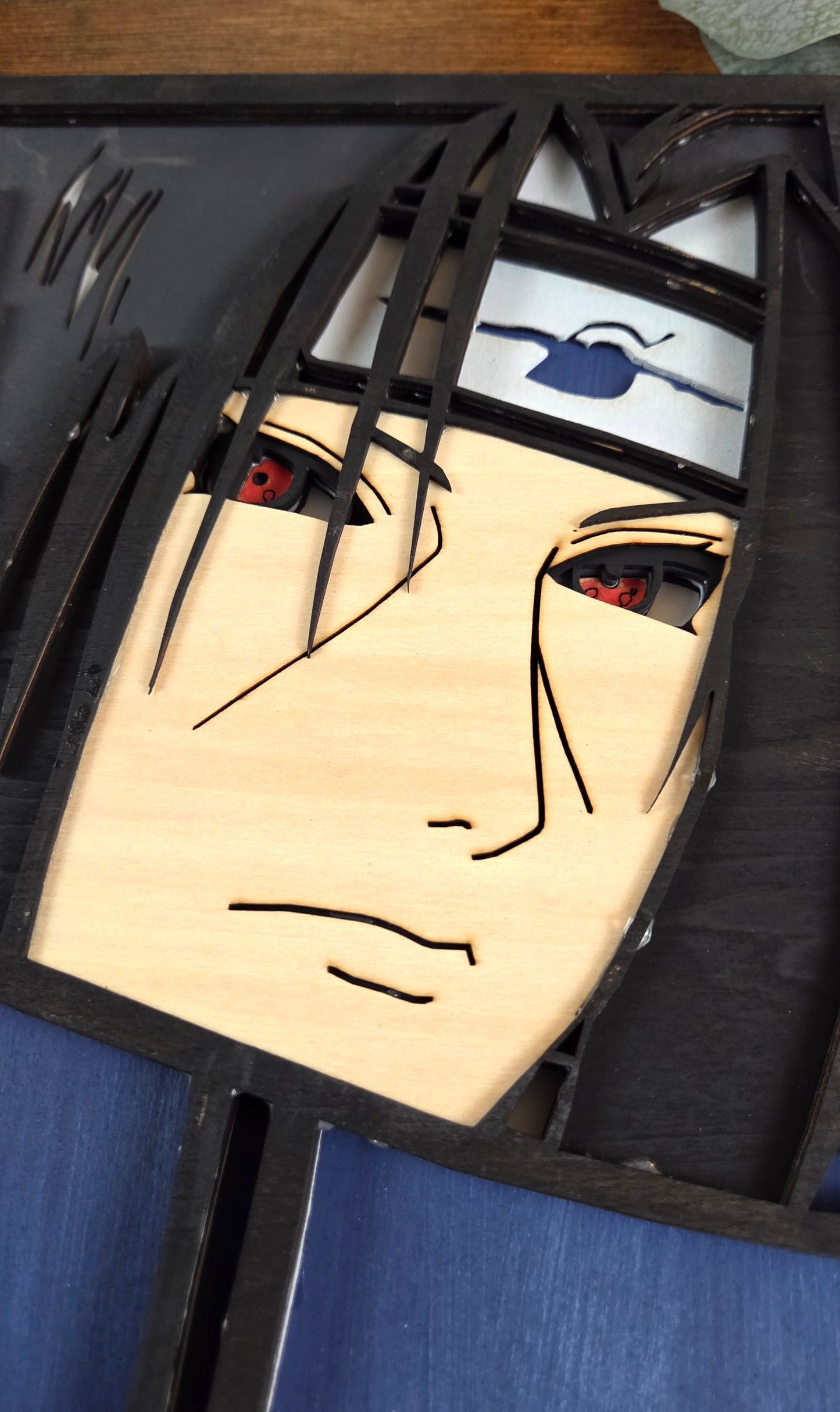 Itachi Wall Art – Layered, Hand-Painted Wood Art