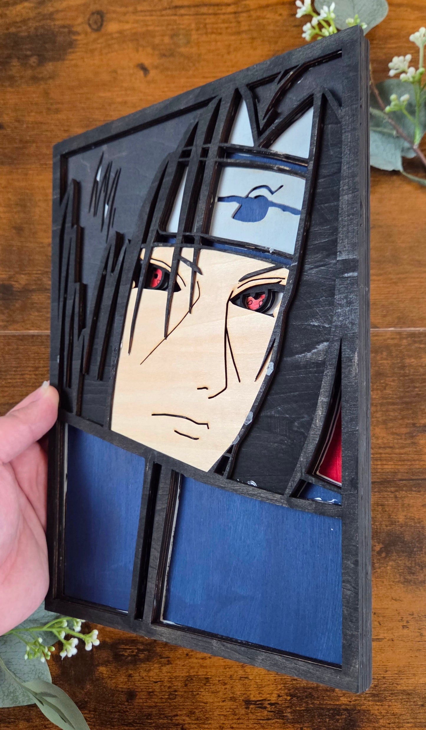 Itachi Wall Art – Layered, Hand-Painted Wood Art