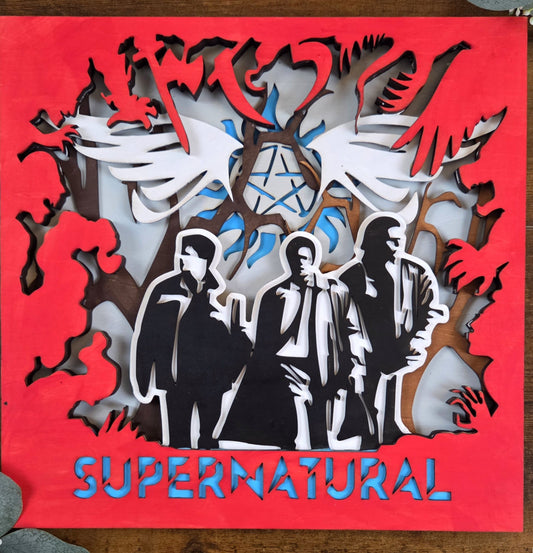 Supernatural Wall Art – Layered, Hand-Painted Wood Art