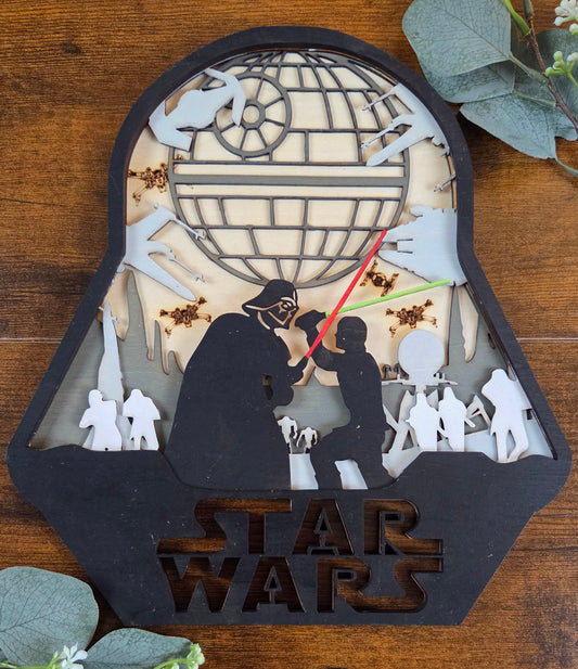 Star Wars Wall Art – Layered, Hand-Painted Wood Art