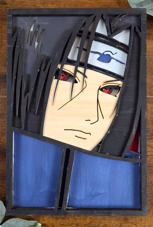 Itachi Wall Art – Layered, Hand-Painted Wood Art