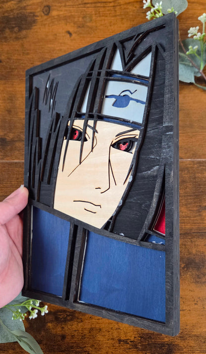 Itachi Wall Art – Layered, Hand-Painted Wood Art