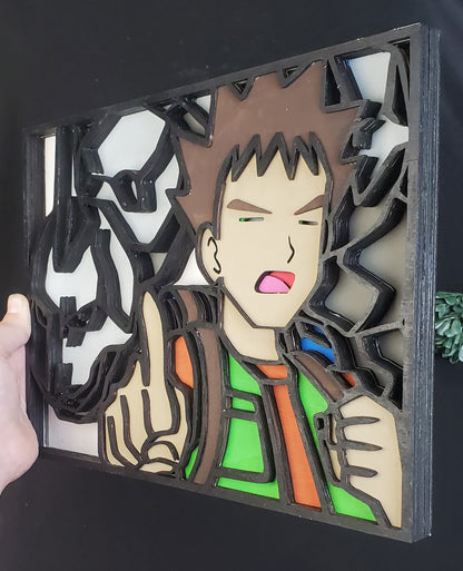 Classic Pokémon Anime Layered Wood Art