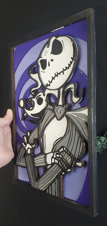 Jack Skellington Layered Wood Art