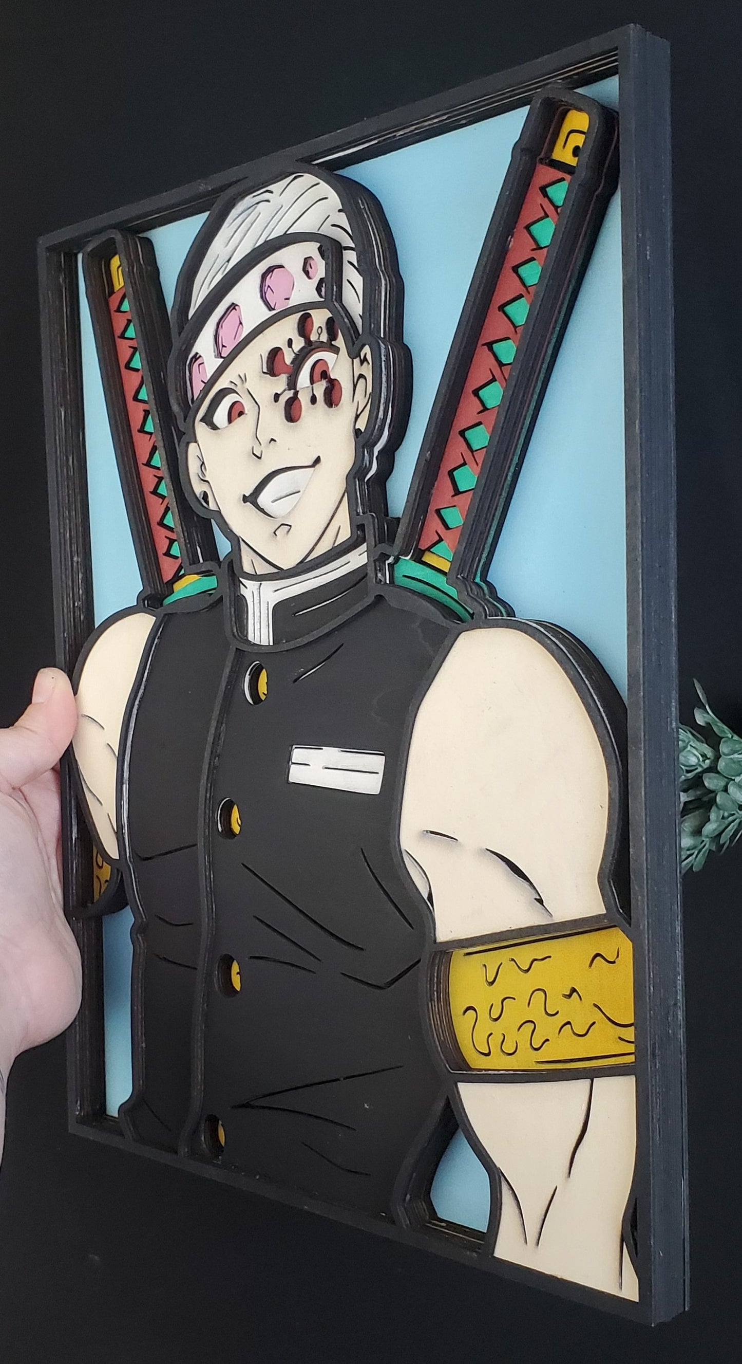 Demon Slayer Layered Wood Art