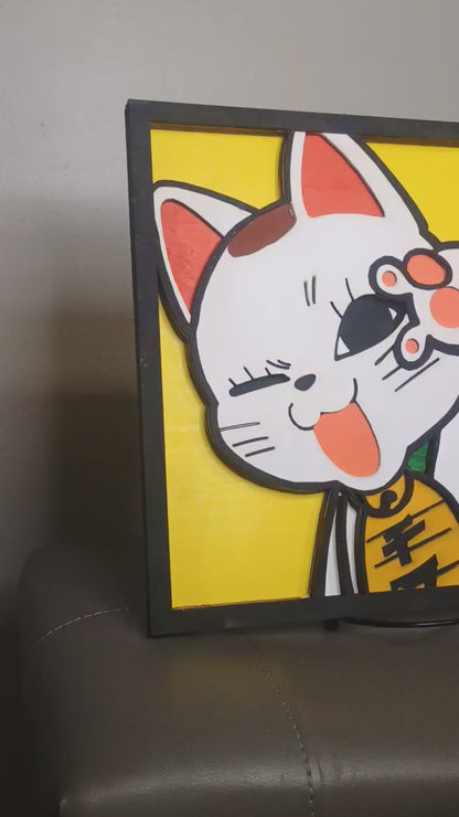 Turbo Granny Wall Art – Layered, Hand-Painted Wood Art